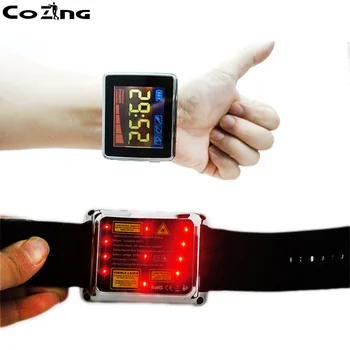 

Laser Watch Therapy Red laser and Blue LED watch for lower high blood pressure improve Blood Flow Clean Blood