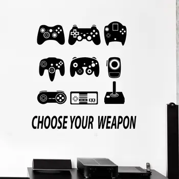 

Game Handle Decal Video Game Controller Sticker Play Decal Gaming Posters Gamer Vinyl Decals Decor Mural Video Game Wall Sticker