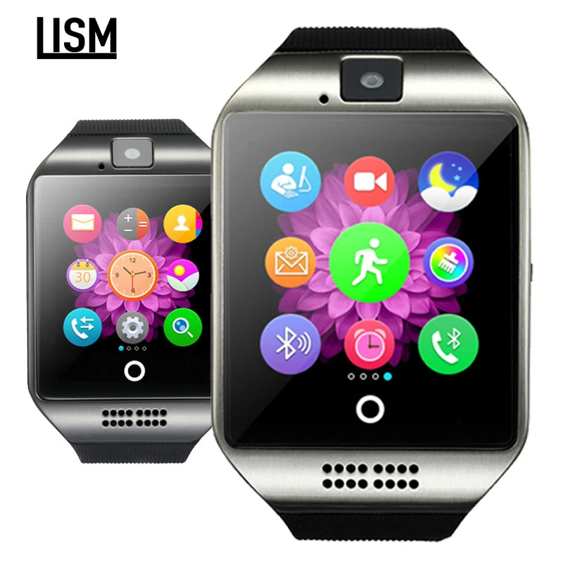 2019 Новые Bluetooth Смарт часы Q18 с камерой Facebook Whatsapp Twitter Синхронизация SMS Smartwatch