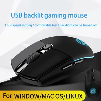 

USB Wired 3200DPI 5 Buttons backlight LED Optical Mouse Professional Gamer Mouse Computer Mouse Gaming Mouse For PC Computer