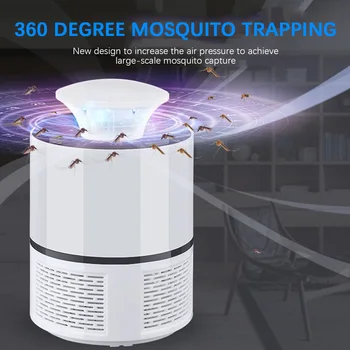 

USB Charging Mosquito Killer Lamp Photocatalysis Mute Radiationless Insect Killer Flies Trap Lamp For Baby/ Pregnant/ Toddlers