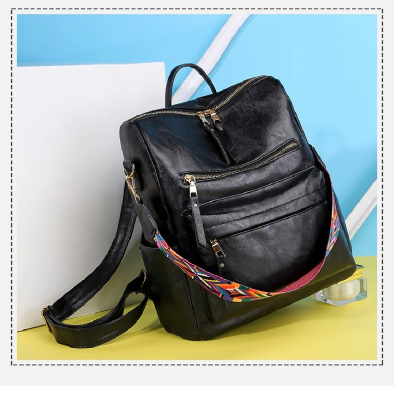 

Women fashion backpack male travel backpack mochilas school mens leather business bag large laptop shopping bags LY066
