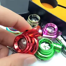 13 couleurs Mini Turbo Turbocompresseur Porte-clés LUMIÈRE LED filature Turbine Porte-clés Anneau Porte-clés Porte-clés Voiture Porte-clés Брелок Llavero