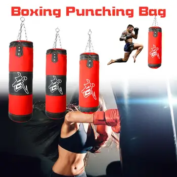 

4 Pcs Set Hollow Three-Layer Sanda Boxing Punching Bag Red Hanging Hollow Sandbag Taekwondo Tumbler Home Fitness Adult Children