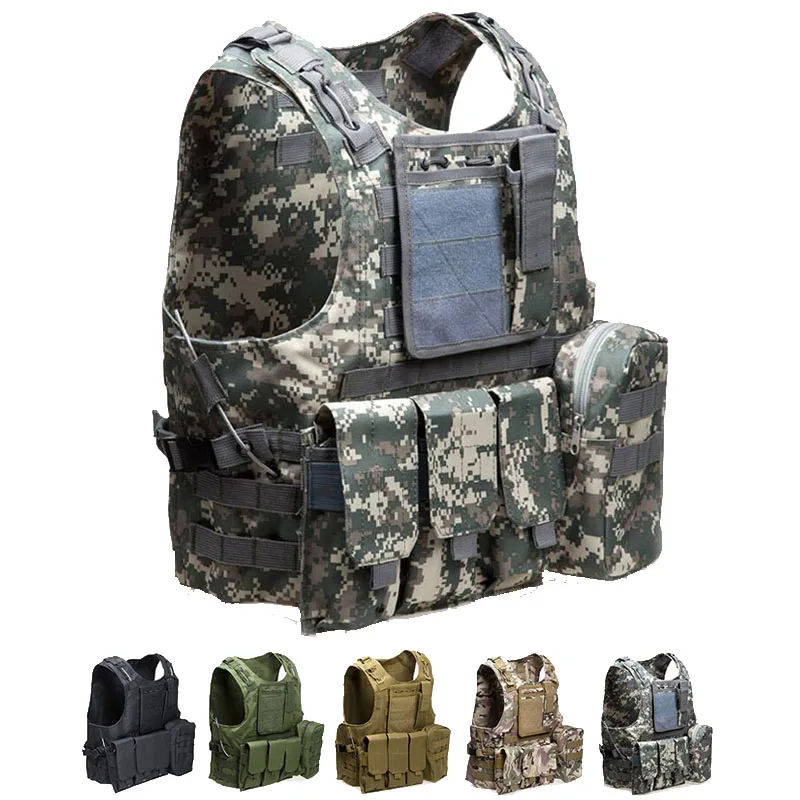 

Camouflage Tactical Vest Army Military Combat Airsoft Molle Vest Outdoor Sport Training Paintball Body Armor Hunting Accessories