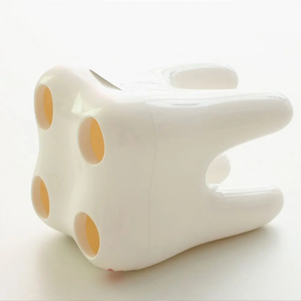 Cartoon Toothbrush Holder Stand Cute Teeth Shape 4 Holes Brush Rack Shelf Shaving Razor Bathroom Accessories Storage Holder