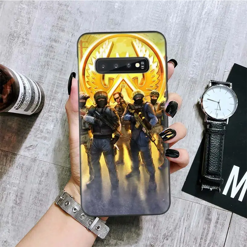 Counter Strike CS GO и PUBG черный чехол для телефона для samsung Galaxy S10+ Plus Lite Note 10 9 8 S9 S8 J4 J6+ Plus S7 S6 Edge