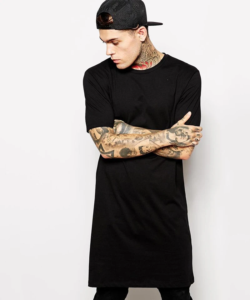 Skateboard Tshirt O neck Longline T 