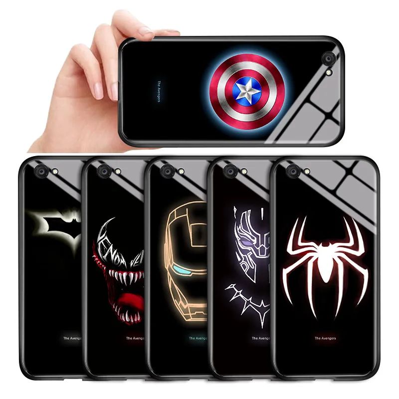 Светящийся чехол для телефона Marvel Panther Ironman Vivo S1 V9 V11 V11i V15 V17 Pro Z5X Z1 светящийся в