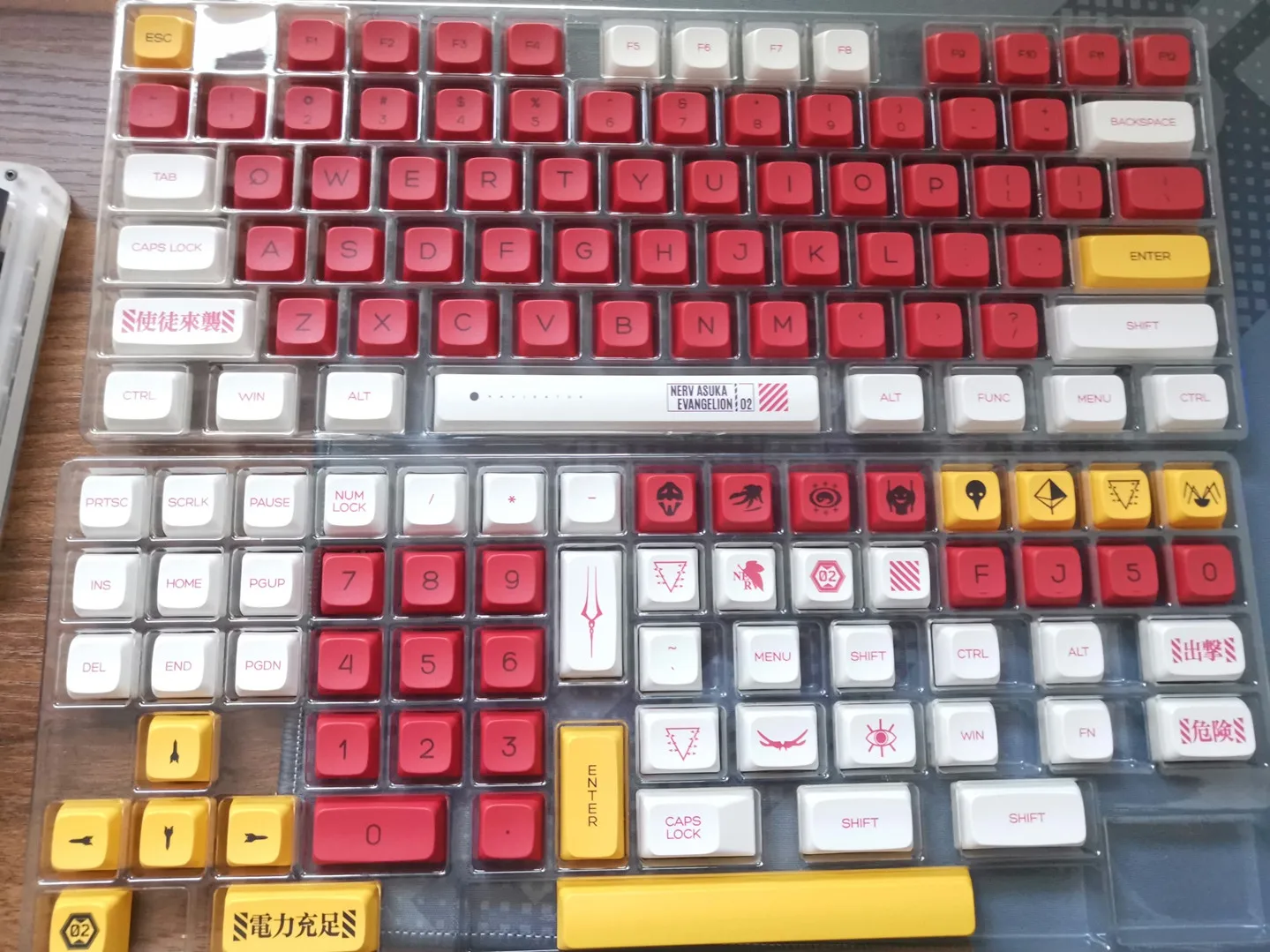 mecânico, XDA Profile Keycaps, rosa, branco, vermelho, branco, 1 Set