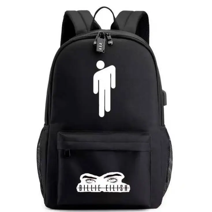 Рюкзак Mochila Billie Eilish, школьные сумки, детские рюкзаки, рюкзак для девочек, рюкзак для путешествий, рюкзак для зарядки через usb