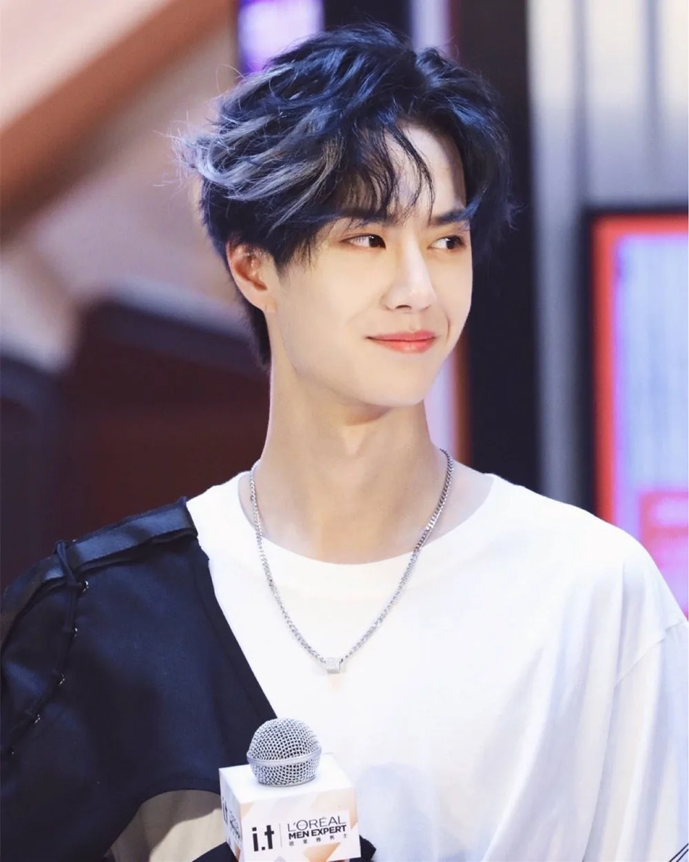 Wang Yibo Celebrity Style Necklace Square Japanese Korean Cool Versatile Men And Women Pendant Simple Cool Hip Hop Titanium Stee