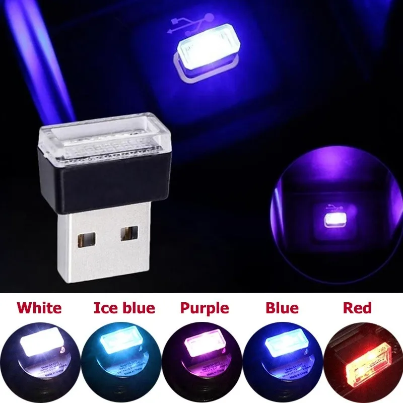 Mini luces LED de ambiente para coche, Lámpara decorativa de emergencia, accesorios portátiles