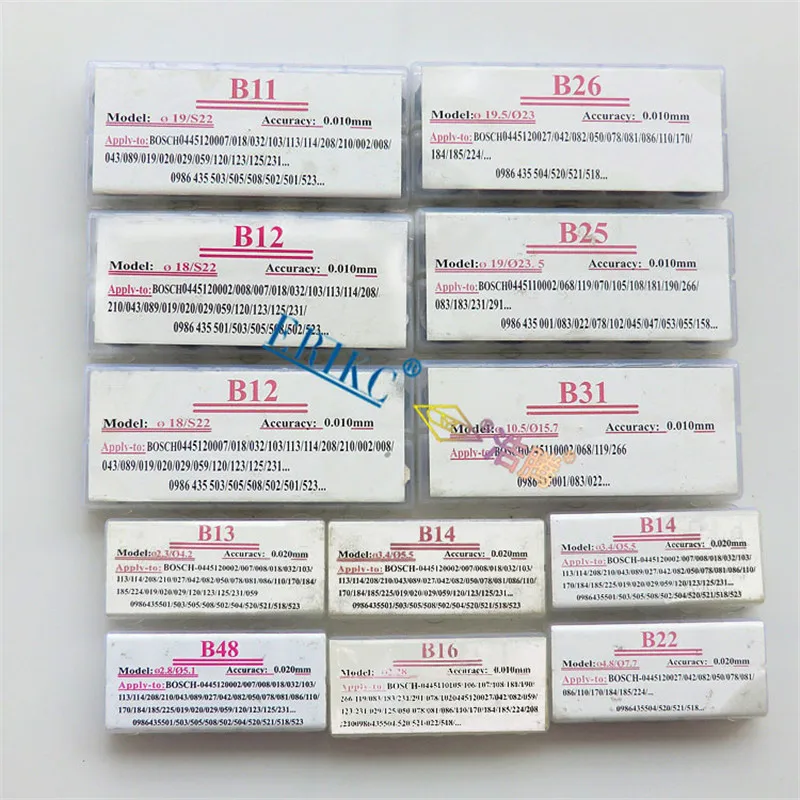 

Auto Diesel Gaskets B11 B12 B13 B14 B16 B22 B25 B26 B48 B31 Size 1.2-1.29mm Shims Injector Nozzle Valve Adjust Washers for Bosch