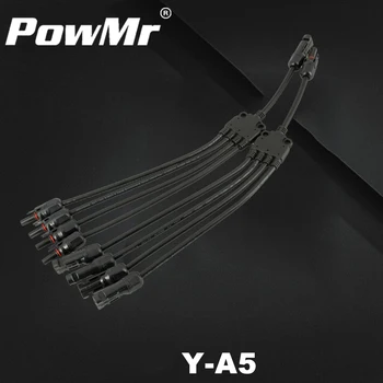 

One Pair Solar Connector Y Type 4 Branch One to Four Combiner Solar Panel Connection Male and Female Panel Cable Y-A5
