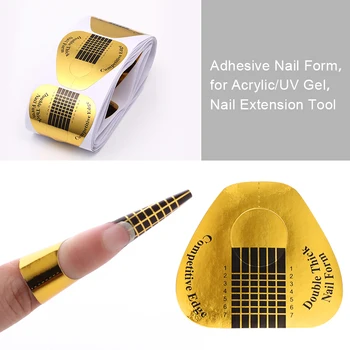 

100 pcs French Nail Form Tips for Nail Extension Nail Art Design Tools For Soak Off UV Nails Gel Extension Sticker Nail Tool