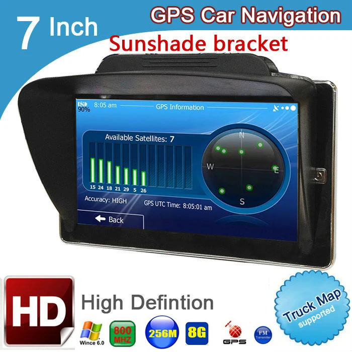 Автомобильный навигатор с GPS навигацией 7 дюймов HD 800 м FM 8 ГБ 256 Мб|GPS для