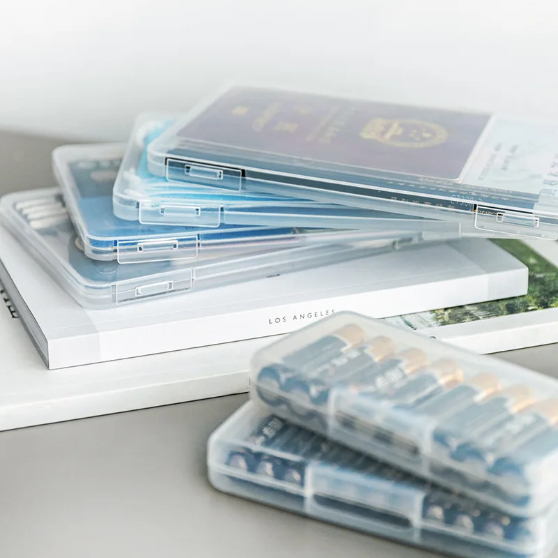 Transparent Face Masks Case Card Storage Box Dust-Proof Card Pack Business Finishing Box Battery Storage