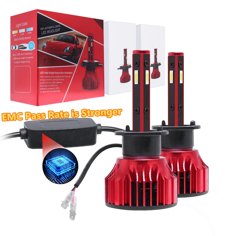 

2Pcs 4 Sides H7 LED Bulb H1 H4 H11 9005 HB3 9006 HB4 CSP Led Car Headlight Lights 12000LM 72W 6000K 360 degree diode Auto Lamp