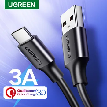 UGREEN USB Type C Cable for Xiaomi Redmi Note 7 mi9 USB C Cable for Samsung S9 Fast Charging Wire USB-C Mobile Phone Charge Cord 1