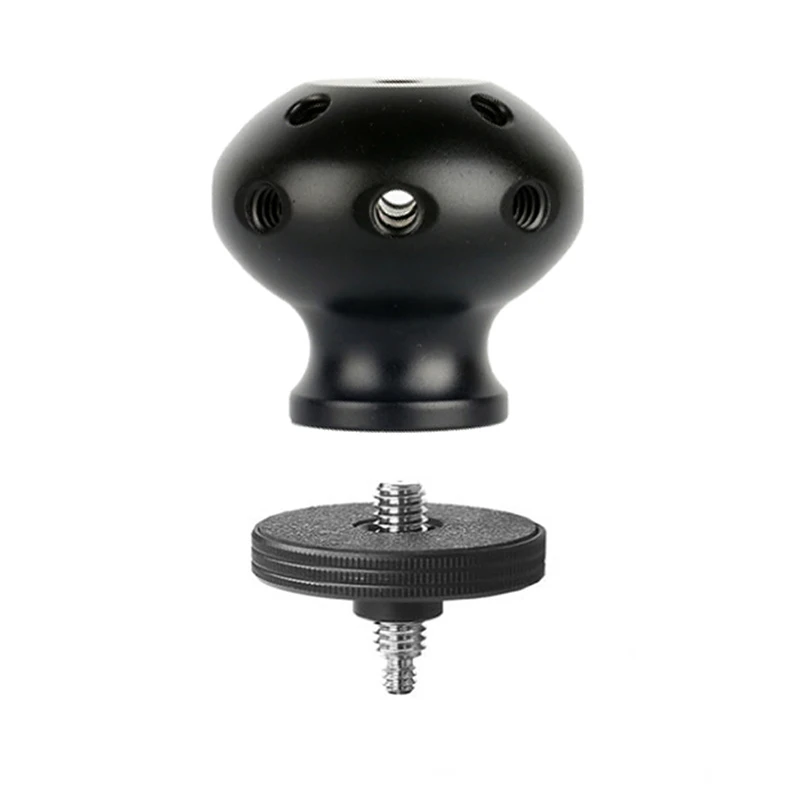 

Camera Monopod Metal Handle Head Trekking Pole Hiking Stick Canes Grips with Bearing Plate Adapter for 1/4 inch 3/8 inch Screw