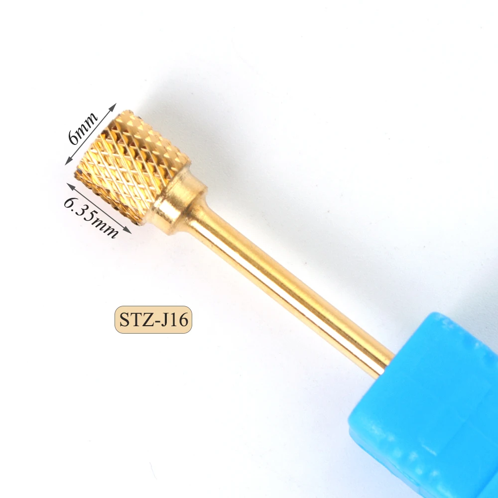 STZ-J16 20 типов золотых фрез для маникюра, твердосплавное сверло для ногтей, роторная насадка, электрическая пилочка для ногтей, аксессуары, инструмент SASTZ-J-1 - Цвет: STZ-J16