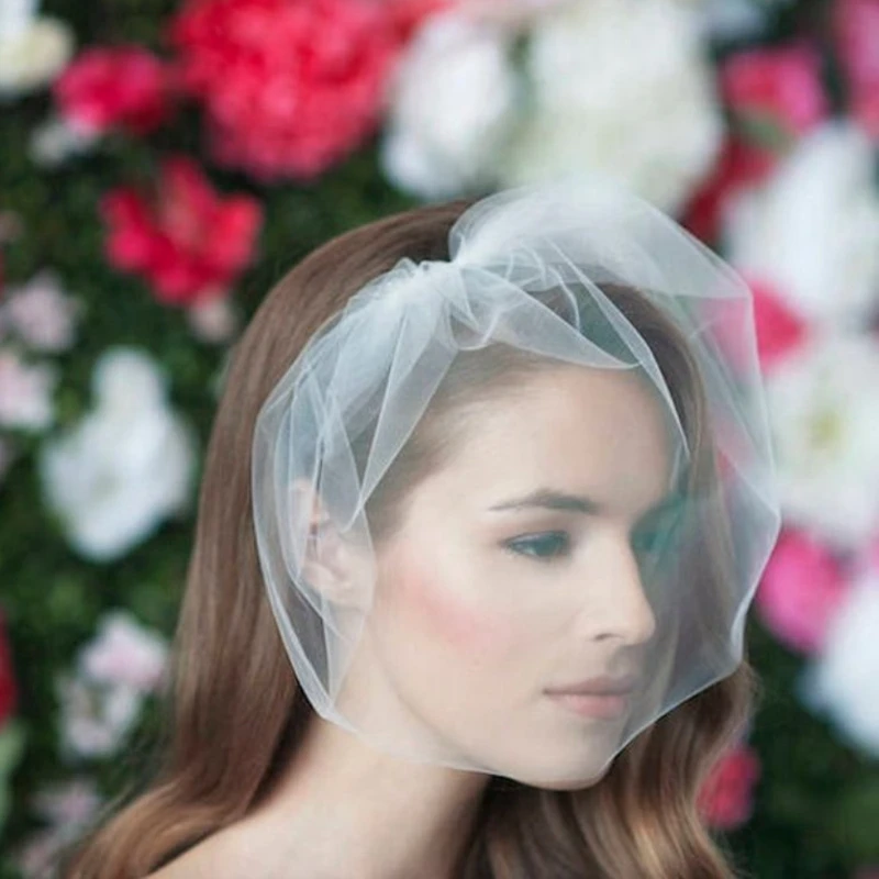 Voile de cage à oiseaux pour mariée, accessoires de mariage