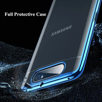 

Cases for Samsung Galaxy A80 A805F Case Transparent Elecplating 360 Degree Full Protective Cover for Galaxy A80 Case Coque Funda