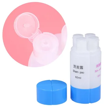 

1pc 4-in-1 Travel Bottle Set 60ml Organized Leak Proof Travel Tube Sets Dispensing Containers for Shampoo Lotion Soap (Green)