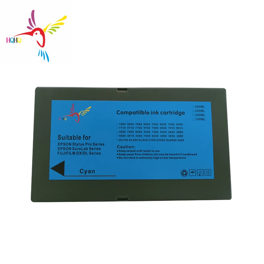 Cyan T5672-t5674 t5678 Пустой совместимый чернильный картридж с одноразовым чипом для принтера Epson 7400/9400 пустой чернильный картридж 7400 9400 - Цвет: Cyan