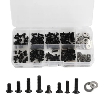 

180Pcs Screws Box Set For 1/10 HSP Traxxas Tamiya HPI Kyosho D90 SRC10 Remote Control RC Car Parts