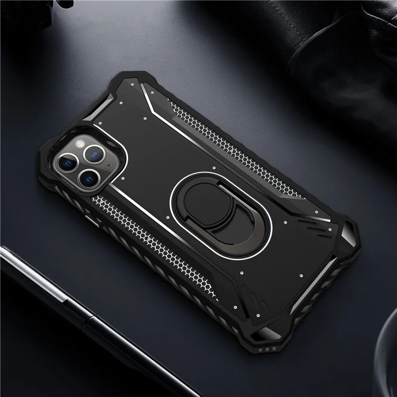 Роскошный противоударный чехол для iPhone 11 Pro XS Max XR X 7 8 Plus, полностью защитное металлическое кольцо, прочная броня, чехлы для iPhone11 Pro Max XR