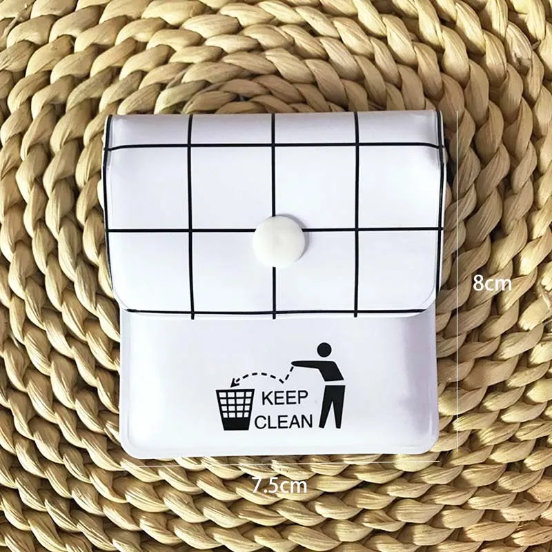 White Black PVC Portable Ashtrays Pocket Outdoor Smoking Cigar Tobacco Ash Storage Bag Travel Accessory 75x80mm