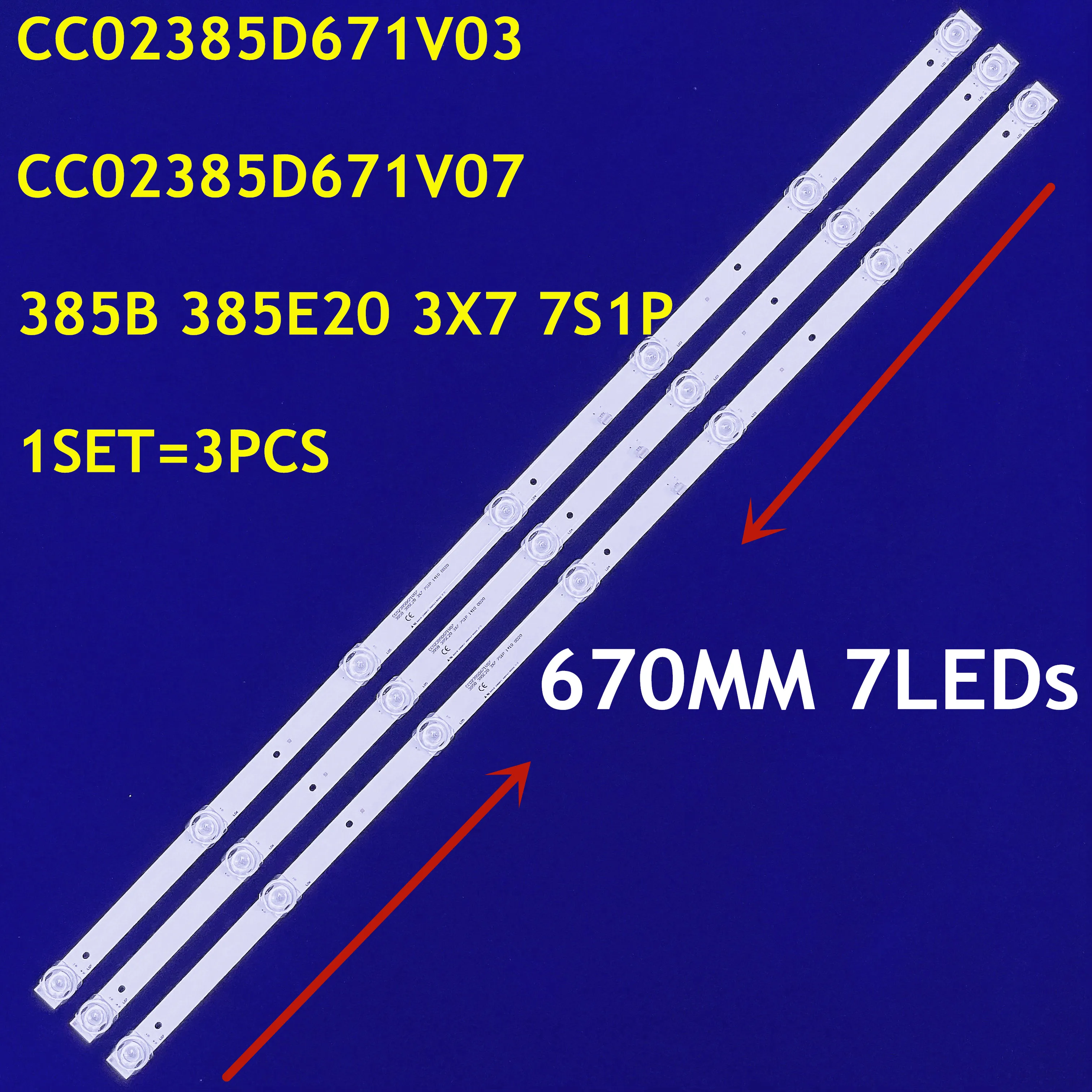 

45PCS LED Strip MC-39A/4272 MS-L2025 V2 JL.D38571330-158AS-M CC02385D671V10 385B 385E20 3X7 7S1P For 39CE2715 H-LED39R403BT2