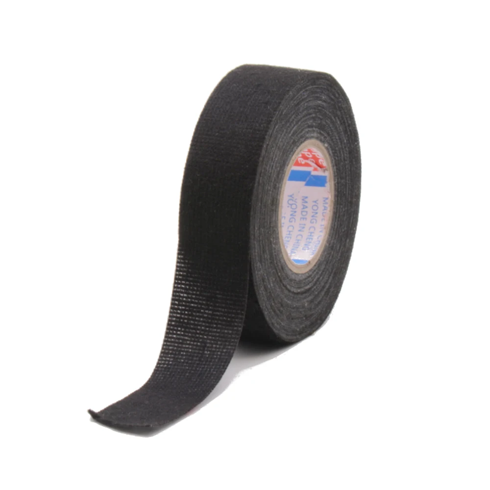 Nastro Isolante In Tessuto Per Auto - 15 Metri X 25 Mm, Nero, Resistente A Olio E Calore
