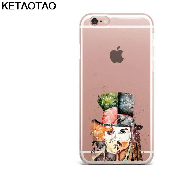 KETAOTAO ананас Одри Хепберн слон Рапунцель чехол для телефона s для iPhone 4 5S 6S 7 8 X чехол кристально чистый мягкий TPU чехол s - Цвет: Темно-красный