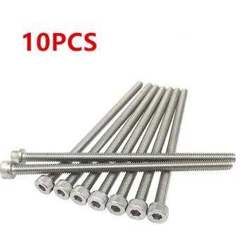 

3D Printer Accessories SHCS 10Pcs M3 Cylindrical Head Inside Hexagon Screw M3 x 50mm Cup Head Bolts 304 Stainless Steel