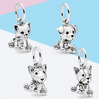 

CODEDOG 4 Style Little Cute Dog Charms Beads Fit Original Charms Braclet Hot Sale 2020 New Pendant DIY Jewelry Making S925