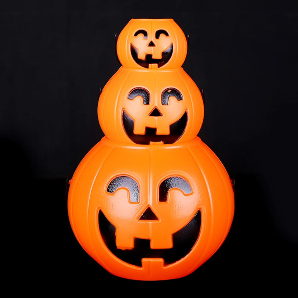 Halloween Pumpkin Candy Holder Trick-or-treat Bucket Basket Pail Party Decor organizer