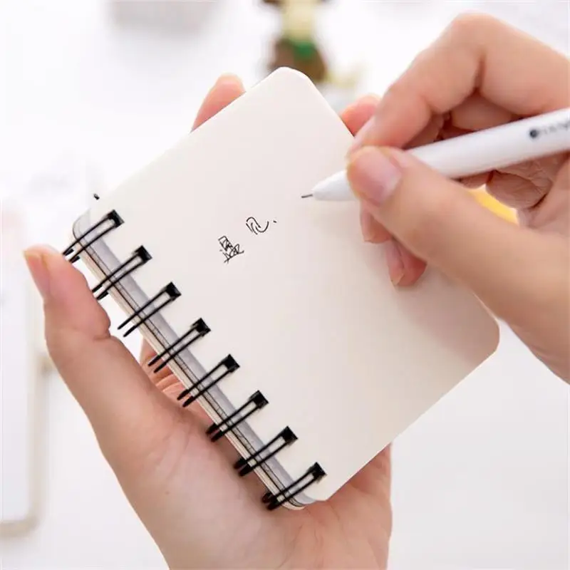 

TOPSTHINK Paper school stationery Cute animal cartoon rollover coil notebook portable mini portable notebook pocket sketchbook