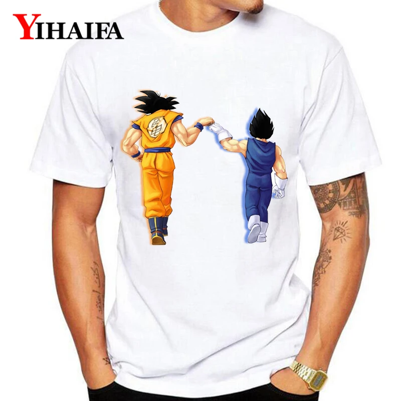 

Dragon Ball Z T-Shirt Men Hombre roupas Print Goku Vegeta Friends Graphic Tees Casual DragonBall White Tee Shirts Unisex Tops