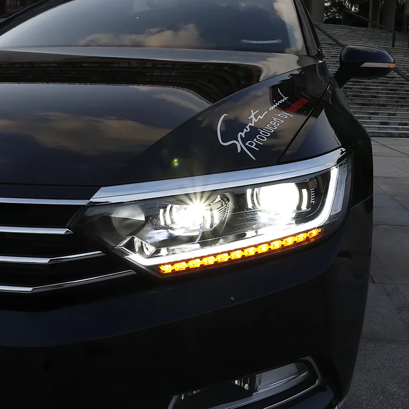 Автомобильный Стайлинг для VW Passat B8 светодиодный налобный фонарь- Magotan фары DRL Hid головной фонарь demon Eye биксеноновый луч аксессуары
