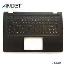 Original For Lenovo Yoga 3 14 Yoga 700-14 700-14ISK Palmrest KBD Bezel Cover Upper Case with Keyboard Backlit AP0YC000200 Black