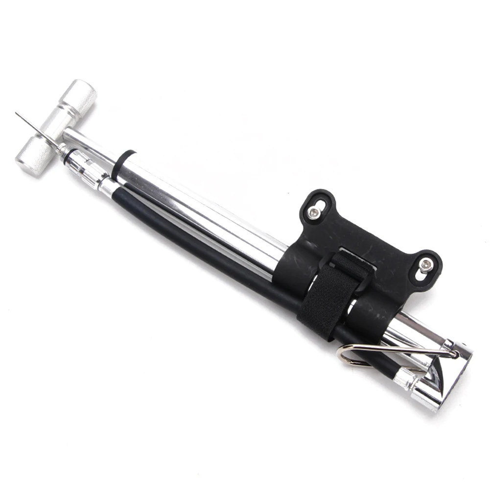 Inflator Air Mini Cycle Road Hand Accessories Adapter Hose Bicycle Pumps Bike Practical High Pressure Cycling Portable - Цвет: Silver