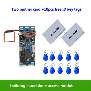 RFID EM/ID Embedded Door Access Control Intercom Access Control Lift Control With 2pcs Mother Card 10pcs Em Key Fob 1