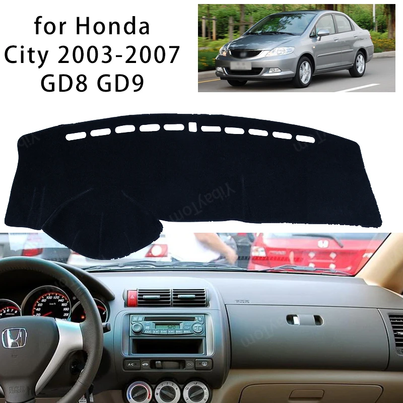 

Для консоли Honda City 2003-2007 GD8 GD9, замшевый коврик для приборной панели, защита от солнца