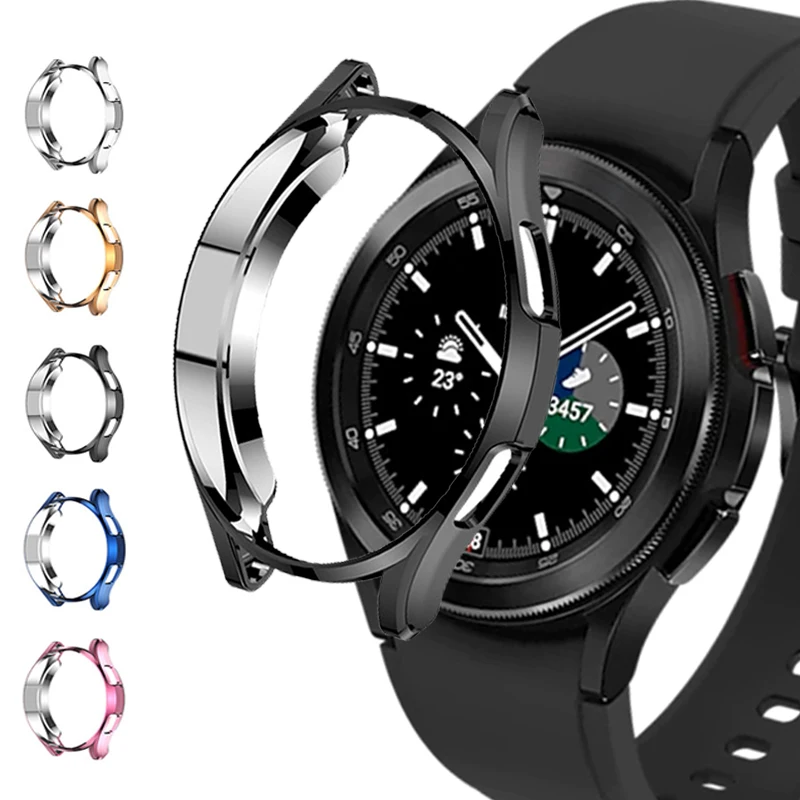 

Case for samsung Galaxy watch 4 classic 46mm/42mm TPU Plated all-around bumper cover Screen protector Galaxy watch 4 44mm 40mm