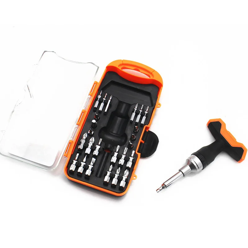 LAMEZIA 26 In 1 Precision Double T Handle Ratchet Drive Screwdriver Set Notebook Iphone Ipad Camera Mini Electronic Repair Tool
