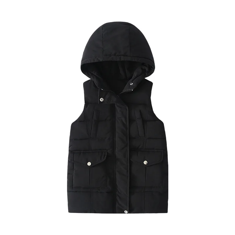 Fashion Girl Vests Spring Autumn Childrens Coats Girls Solid Color Sleeveless Waistcoats for Teenage Toddler Clothes 8 to 12Year