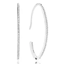 Оригинальные 925 пробы Серебряные Серьги овальные блестящие серьги-гвоздики с кристаллами для женщин свадебный подарок Модная европейская бижутерия